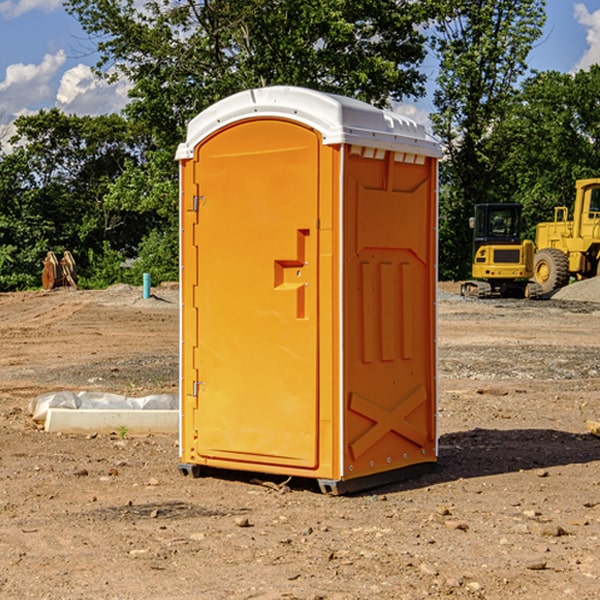 how often are the portable toilets cleaned and serviced during a rental period in Jackson County